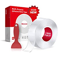 3 Meters Cinta Adhesiva Doble Cara - Baytion Transparente Nano Tape - Lavable Adhesivo extrafuerte de Doble Cara para…
